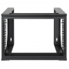 Rack réseau mural 19 pouces - hauteur 6U - 2 montants - profondeur 450 mm - flatpack - noir