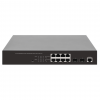 Switch PoE+ 8 ports Gigabit Ethernet géré par le Web avec 2 ports SFP - 140W PoE, montage en rack