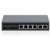 Switch PoE+ Lite Smart Managed à 6 ports avec 4 ports GbE, 2 liaisons montantes GbE et PoE pass-through