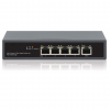 PoE-Powered 5-Poorts Gigabit Switch met PoE Passthrough - 65W PoE, Desktop/Wall-mount