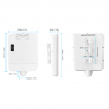 Commutateur Gigabit 5 ports alimenté par PoE pour l'extérieur - Extension PoE+, étanche à la pluie, IP65