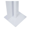 Support de tablette au sol Securo M avec plaque d'affichage pour tablettes de 9-11 pouces - blanc