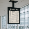 Vloerstandaard met geïntegreerd 32-inch E-ink-scherm – zwart