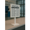 Plafondhouder met geïntegreerd 25-inch E-ink-scherm – wit
