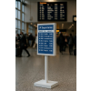 Vloerstandaard met 25 inch E-ink scherm – wit