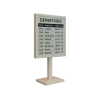 Tafelstandaard met geïntegreerd 25-inch E-ink-scherm - wit