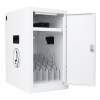 Armoire de rechargement BRVD6 pour 6 appareils mobiles jusqu'à 17 pouces - blanc - multiprise