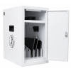 Armoire de rechargement BRVD6 pour 6 appareils mobiles jusqu'à 17 pouces - blanc - multiprise