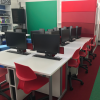 Poste informatique P1 avec 3 emplacements escamotables - 240 (L) x 70 (P) cm