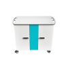 Chariot de recharge pour 32 ordinateurs portables - gestion réseau & portail web Zioxi onView - serrure RFID