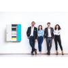 Armoire de chargement murale Zioxi Slimline CHRGWC-TB-10-R pour 10 tablettes jusqu'à 11 pouces - Chargement par adaptateur secteur - Verrouillage RFID
