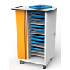 Armoire de recharge mobile verrouillable CHRGT-GC-15-K pour 15 iPads dans de grandes housses de protection - serrure à clé
