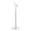Support de tablette au sol Securo M avec plaque d'affichage pour tablettes de 9-11 pouces - blanc