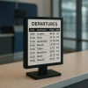 Vloerstandaard met geïntegreerd 32-inch E-ink-scherm – zwart