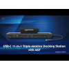 Station d'accueil USB-C 11-en-1 avec MST pour trois moniteurs