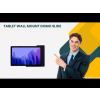 Support mural plat Domo Slide pour iPad Air 11 pouces 2024 avec fonction de recharge - noir