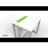 Table d'ordinateur M1 avec 1 logement pour moniteur mécanique escamotable - 80 (L) x 75 (P) cm