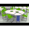 Table d'étudiant pliante à 60°