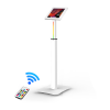 Support de tablette au sol Réglable en hauteur avec éclairage LED Securo XL pour tablettes 13-16 pouces - blanc