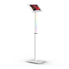 Support de tablette au sol Réglable en hauteur avec éclairage LED Securo XL pour tablettes 13-16 pouces - blanc