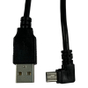 Câble mini USB coudé de 2 mètres pour appareils photo, manettes de PS3 et smartphones