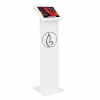 Support de tablette au sol Securo L avec plaque d'affichage pour tablettes de 12-13 pouces - blanc
