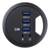 Station de charge USB 3.0 à 3 ports avec fonction vocale et audio