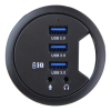 Station de charge USB 3.0 à 3 ports avec fonction vocale et audio