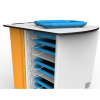 Armoire de recharge mobile verrouillable CHRGT-GC-15-K pour 15 iPads dans de grandes housses de protection - serrure à clé