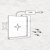 Support mural plat Domo Slide pour Samsung Galaxy Tab A9 8.7 pouces - Fonctionnalité de recharge - noir