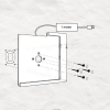 Support mural Domo Slide plat avec fonction de recharge pour iPad Air 13 pouces 2025 - blanc