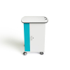 Chariot de recharge pour 32 ordinateurs portables - gestion réseau & portail web Zioxi onView - serrure RFID