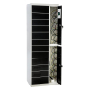 Cacifo de carregamento para portáteis e tablets BR12PSLZ - 12 compartimentos - tomada elétrica e USB - RFID