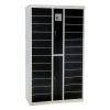 Casier de recharge BR24PSLZ pour ordinateurs portables & tablettes - 24 compartiments - prise électrique & ports USB - RFID