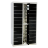 Casier de recharge BR24PSLZ pour ordinateurs portables & tablettes - 24 compartiments - prise électrique & ports USB - RFID