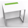 Table d'ordinateur M1 avec 1 logement pour moniteur mécanique escamotable - 80 (L) x 75 (P) cm