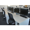 Table d'ordinateur M1 avec 1 logement pour moniteur mécanique escamotable - 80 (L) x 75 (P) cm