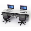Bureau Zioxi M1 pour studio & MAO - 2 emplacements pour moniteurs escamotables - 220 (L) x 70 (P) cm