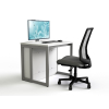Table d'ordinateur M1 avec 1 logement pour moniteur mécanique escamotable - 80 (L) x 75 (P) cm
