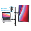 Support ordinateur portable avec bras pour moniteur - 1 écran - 13 à 32 pouces