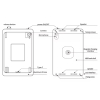 Support mural magnétique pour iPad Mini A17 Pro & iPad Mini 6ème génération - 8.3 pouces - fonction de recharge sans fil - noir