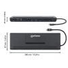 Station d'accueil USB-C 11-en-1 avec MST pour trois moniteurs
