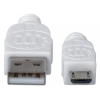 Câble Hi-Speed USB-A vers Micro-USB - 480 Mbps - 1.8 mètres - blanc