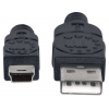 Câble Hi-Speed USB-A vers Mini-USB - 480 Mbps - 1.8 mètres - noir