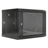 Coffret mural 19 pouces MHT132 avec porte vitrée - hauteur 6U - profondeur 450 mm - noir