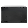 Coffret mural 19 pouces MHT132 avec porte vitrée - hauteur 6U - profondeur 450 mm - noir