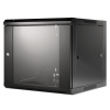 Armoire réseau murale 19 pouces MHT109 avec porte en verre - hauteur 9U - profondeur 600 mm - flatpack - noir
