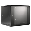 Armoire réseau murale 19 pouces MHT109 avec porte en verre - hauteur 9U - profondeur 600 mm - flatpack - noir