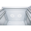 Coffret réseau mural 19 pouces MHT116 avec porte en verre - hauteur 12U - profondeur 450 mm - flatpack - gris