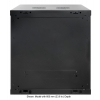 Armoire murale 19 pouces MHT136 avec porte en verre - hauteur 12U - profondeur 450 mm - noir